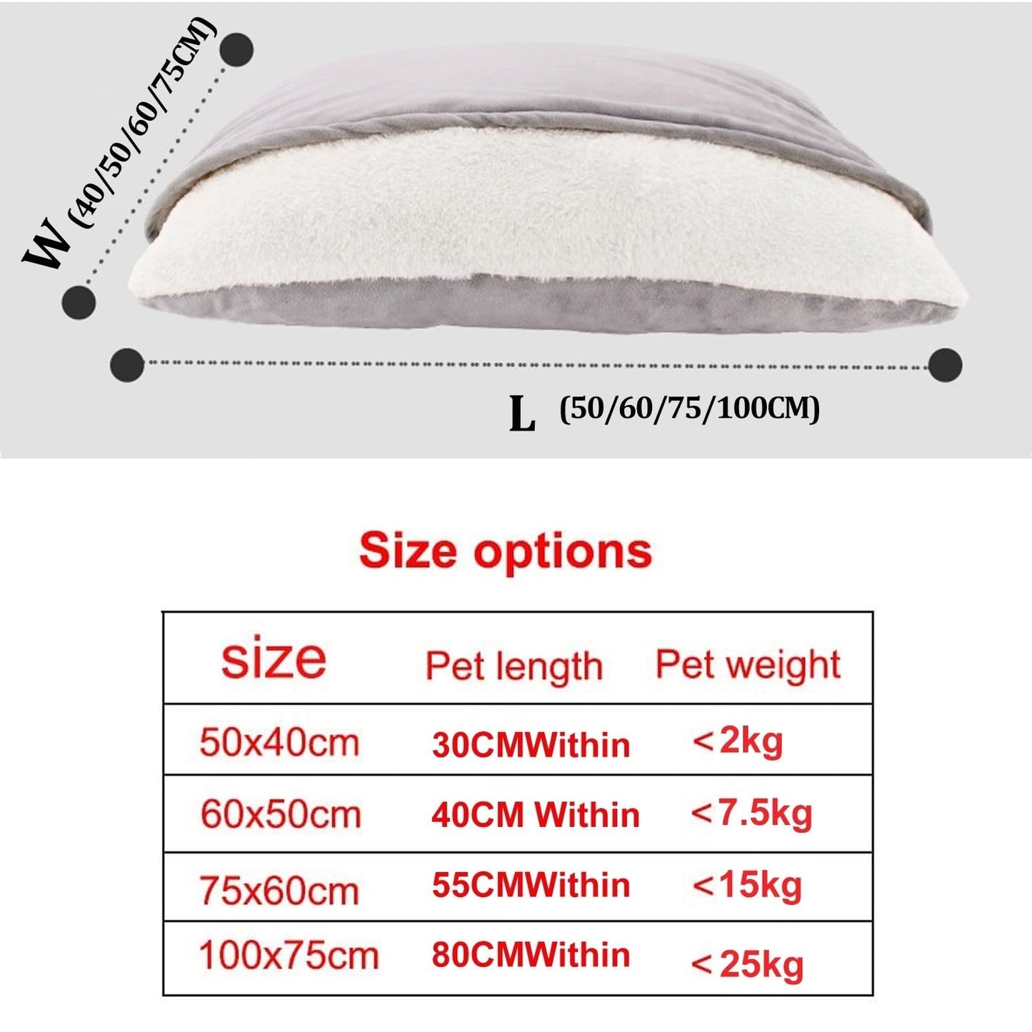 Cama Perro con Manta, Cama Ortopédica Perro/Gato con Capucha Manta, Sacos de Dormir del Perro Extraíble para Mascotas Pequeñas y Medianas, Lavable(Beige,50 * 40 * 18 cm)