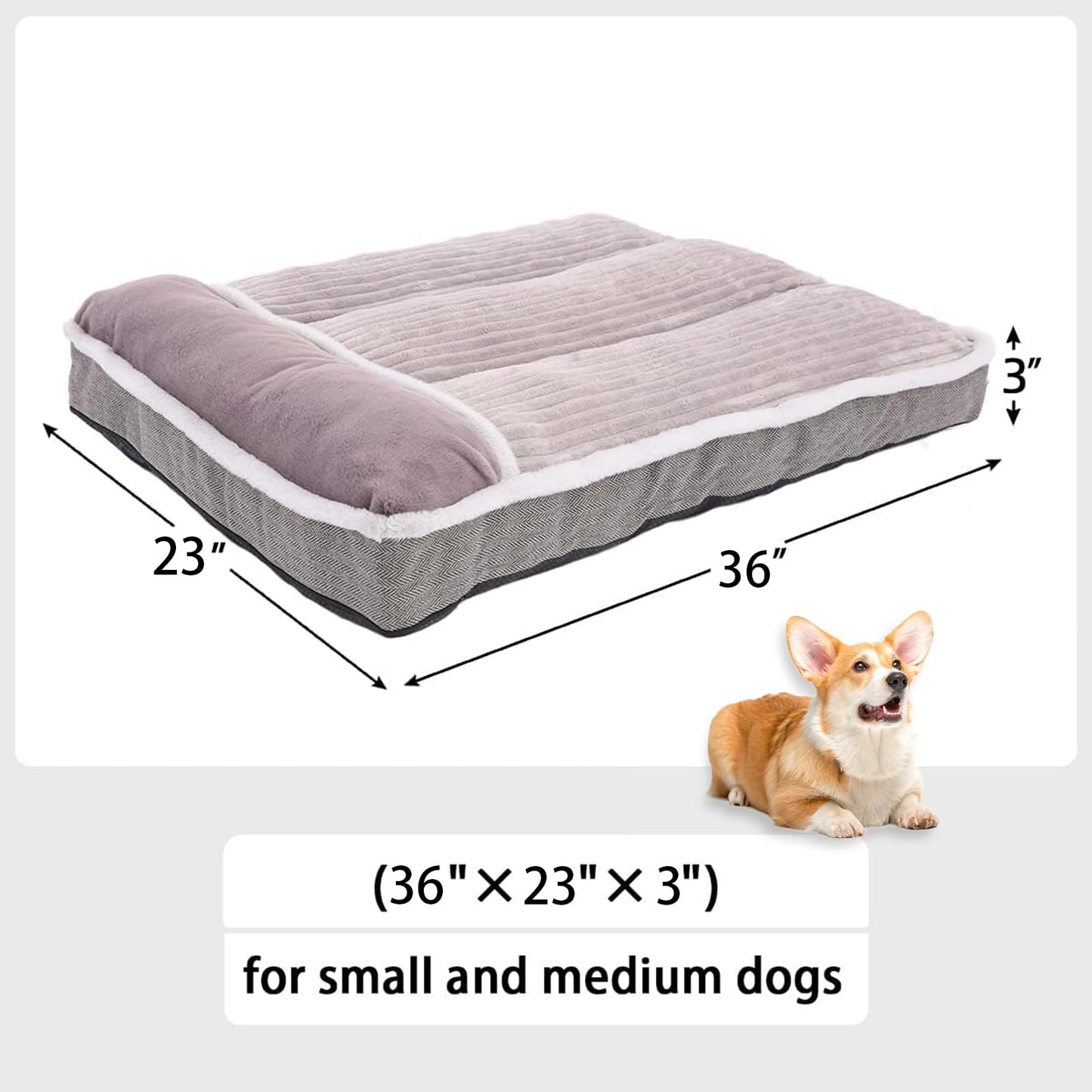WINDRACING Cama para Perros medianos, colchón para Perros con Almohada para Jaula, sofá Cama para Perro, Cama súper Suave para Perros Grandes y pequeños, Cama para Mascotas