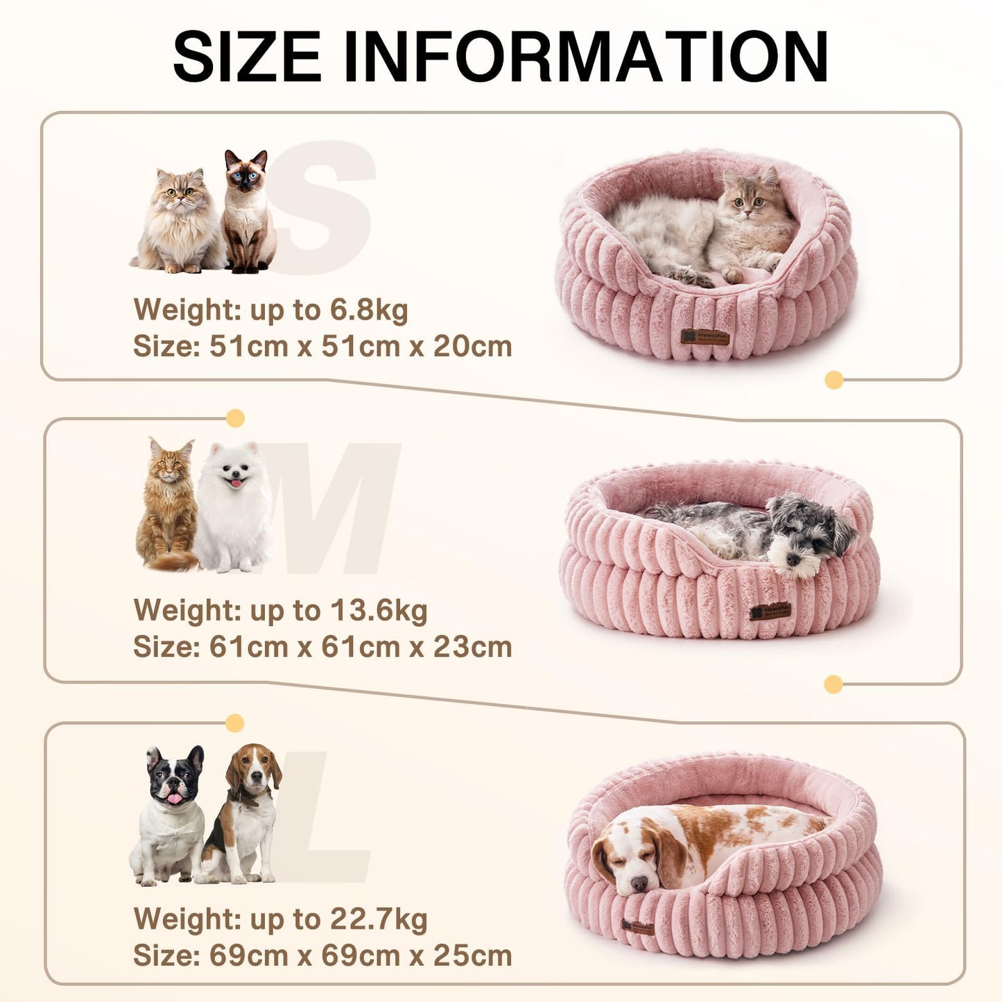 Camas para gatos de interior, cama lavable para gatitos, dona, antiansiedad, esponjosa, calmante para mascotas, para cachorros y gatos, sofá con parte inferior antideslizante