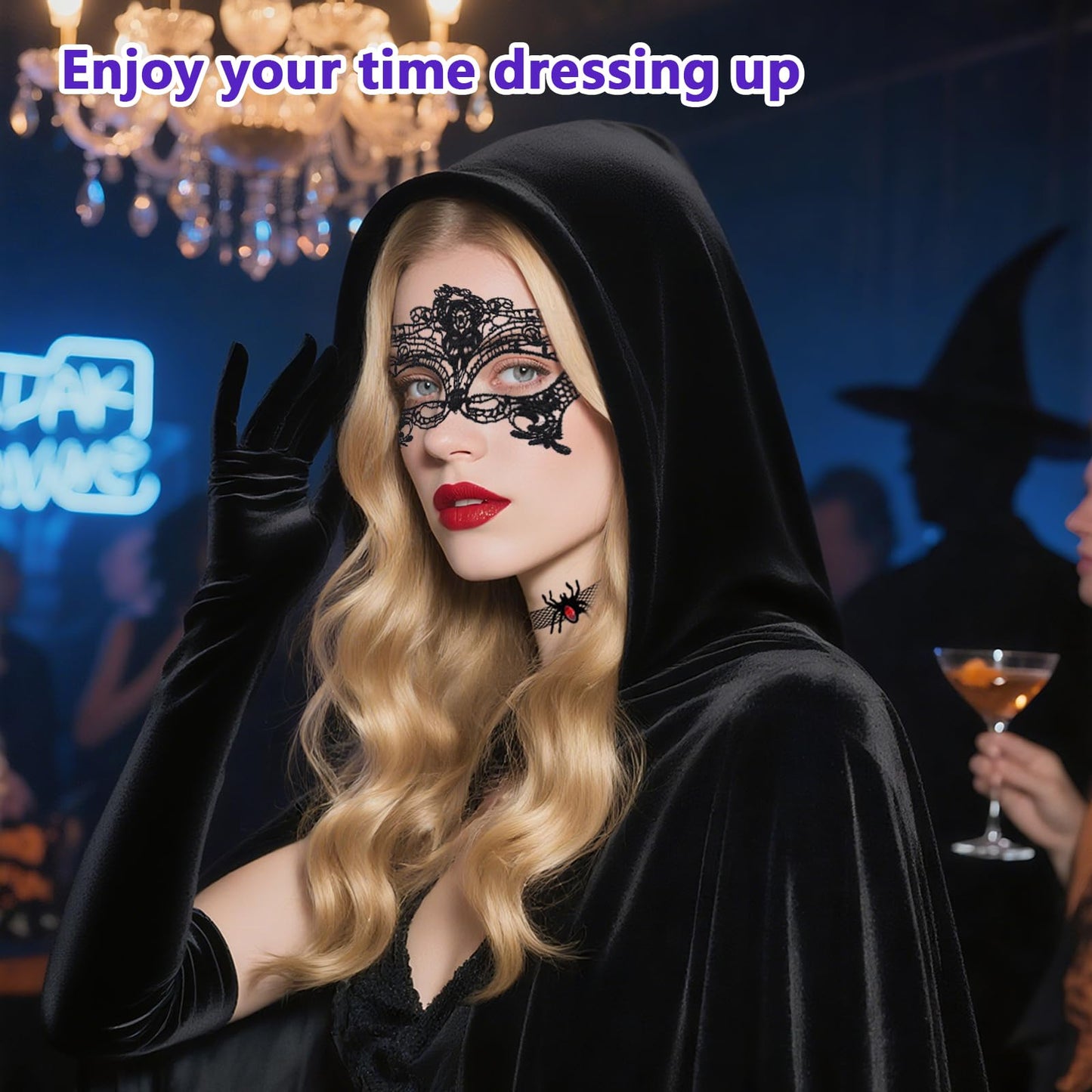 Disfraz de bruja para mujer, disfraz de bruja de Halloween, disfraz de bruja, disfraz de bruja de Halloween, disfraz de bruja, carnaval, bruja, accesorio de disfraz para mujer