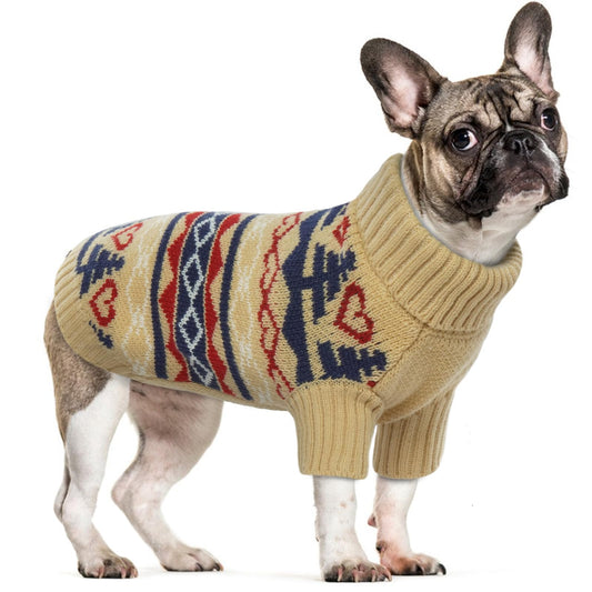 Abrigo para Perros/Gatos, Jersey Cálido Perros Ropa de Invierno Cómoda Abrigo para Mascotas Disfraz Cachorros Chaqueta Vestidos Navidad para Gatos Pequeños/Medianos Perros(Caqui, XS)
