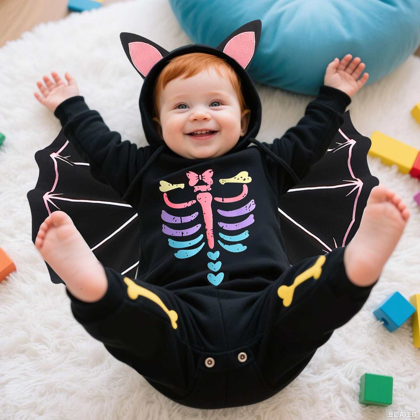 Disfraz Halloween Bebe, Disfraz Murcielago Bebe, Disfrazs Esqueleto Bebes, Disfraces Halloween Bebes, Traje Halloweens Bebé, Body Halloweens Bebé 9-12 Meses