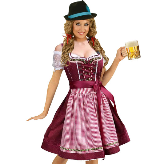 Disfraz Vestidos alemanes para mujeres Oktoberfest, trajes de Oktoberfest mujeres,Disfraz de Cerveza Mujer | Vestido Alemán para Mujer, Disfraces de Oktoberfest para Carnaval de Halloween