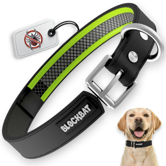 Collar Perro 2 en 1, Alojamiento y Proteccion del Collar Antiparasitario - Resistente, Ajustable y Cómodo - Ideal para Perros Grandes, Medianos y Pequeños - Collares para Perros (Negro S)