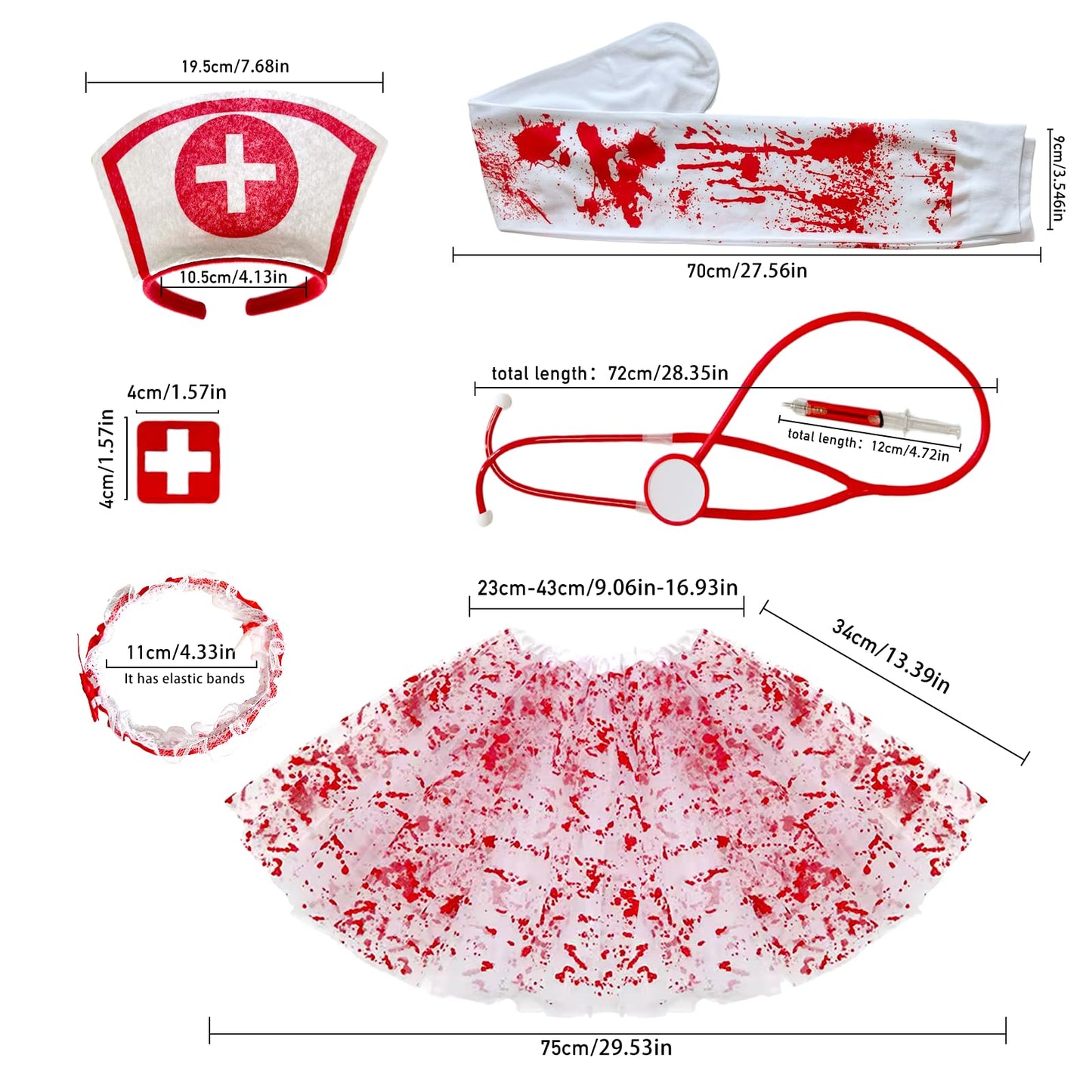 Disfraz Enfermera Halloween Zombi Traje Enfermera Zombie, Falda Tutu Ensangrentada Disfraz de enfermera de Zombi Para Mujer, disfraz de terror para carnaval