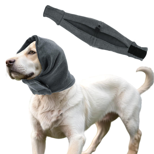 Banda para Calmar Perros Ajustable con Cintas Mágicas para el Baño, S, Gris
