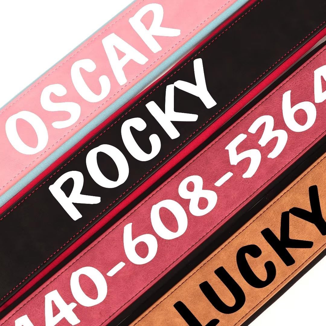 PET ARTIST Collar De Perro Grande De Cuero Personalizado De Gama Ancha - Collar De Perro Grande Acolchado Suave Y Grueso, Tamaño De Perro Grande Mastín Rottweiler, Negro XL