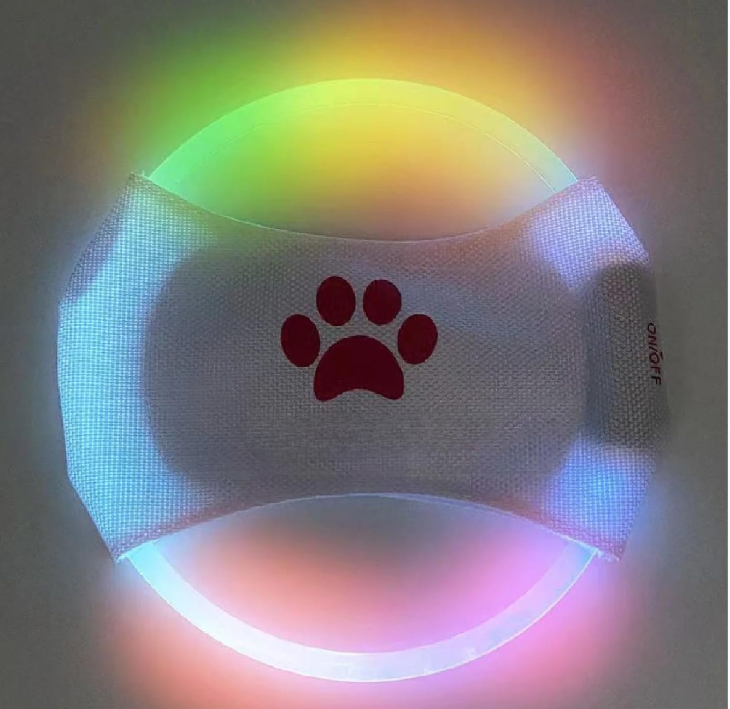 Frisbee 2 unid luminoso LED para entrenamiento de perros, TPU no tóxico, goma suave resistente a la molienda y mordeduras, rompecabezas luminoso recargable para mascotas, juguete para lanzar al