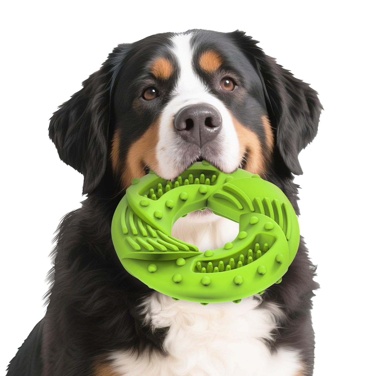 Anillo Juguete para perros de goma para masticadores fuertes, caucho natural, juguete masticable para anillos, anillo para masticar perros, goma indestructible, juguetón para el cuidado dental de