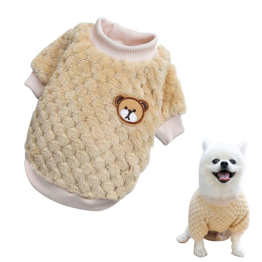 Abrigo Jersey para Perro, Suéter para Mascotas, Suave Ropa De Invierno para Perro, Abrigo Cálido para Cachorros Perros Gatos, Invierno Perro Nieve Lana del Perrito Traje Caliente Ropa de Abrigo, Amarillo