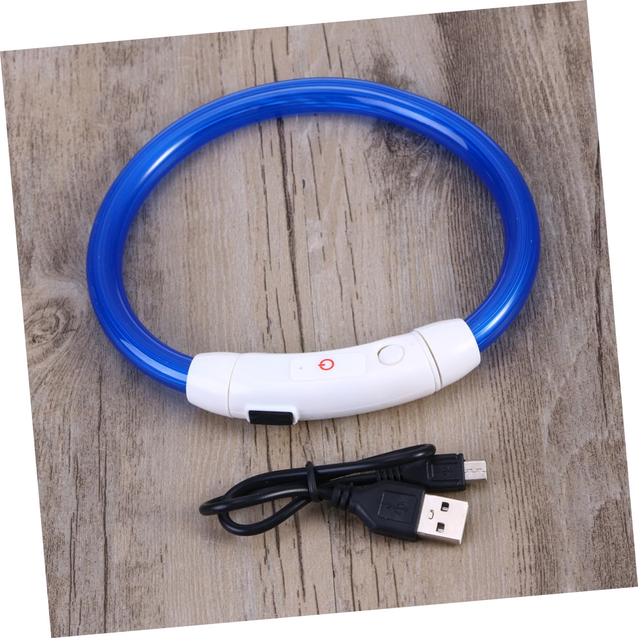 Collar Led para Perros USB Recargable Luces Intermitentes 35 Cm para Paseos Nocturnos Ajustable