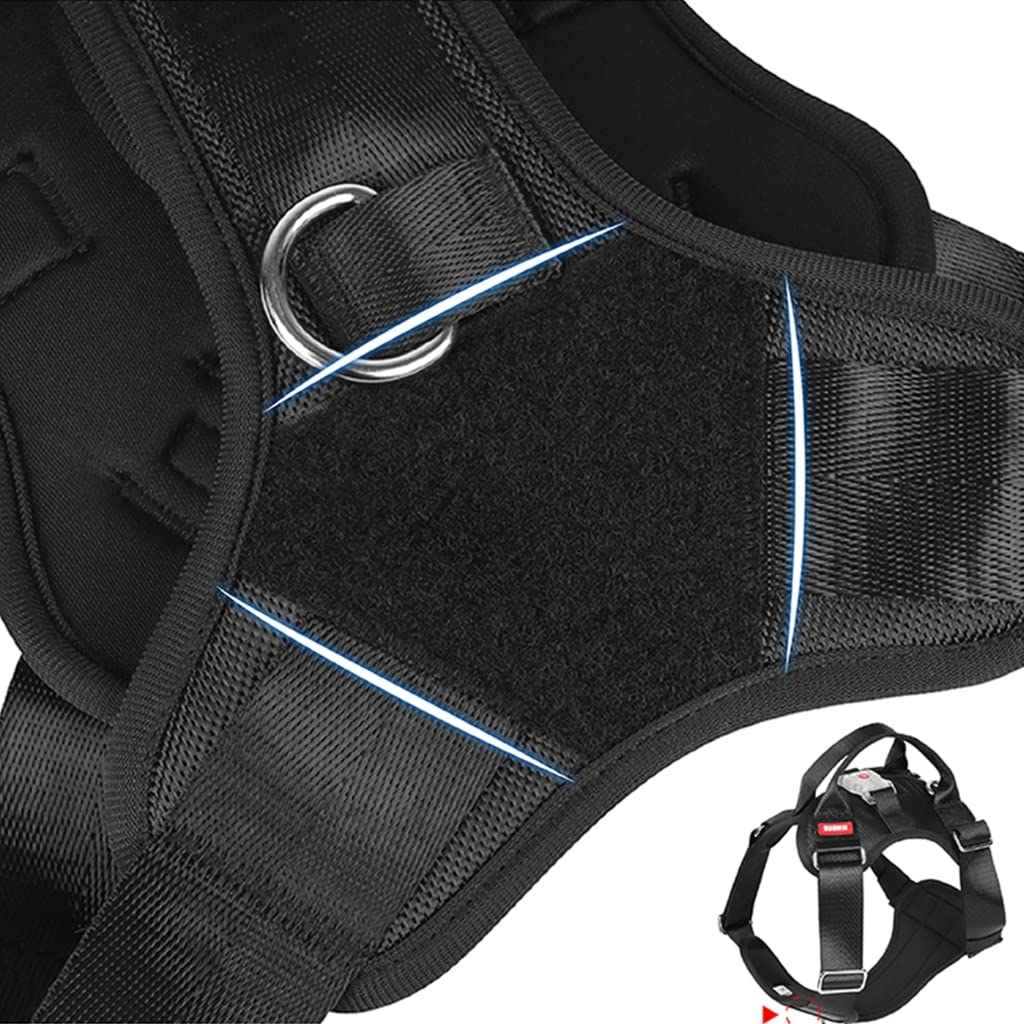 Arnés para perros con luz LED, cómodo y ajustable, seguro para caminar por la noche, arnés para perros con luz LED, arnés para perros grandes, para pasear por la noche