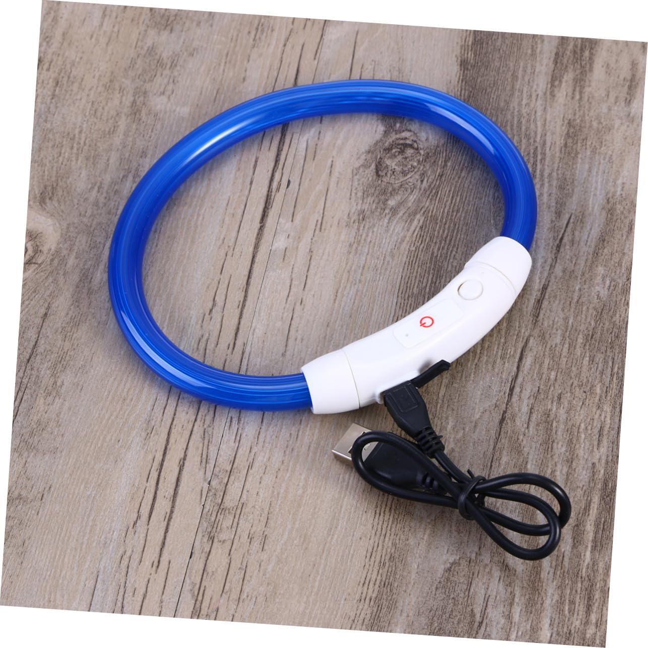 Collar Led para Perros USB Recargable Luces Intermitentes 35 Cm para Paseos Nocturnos Ajustable
