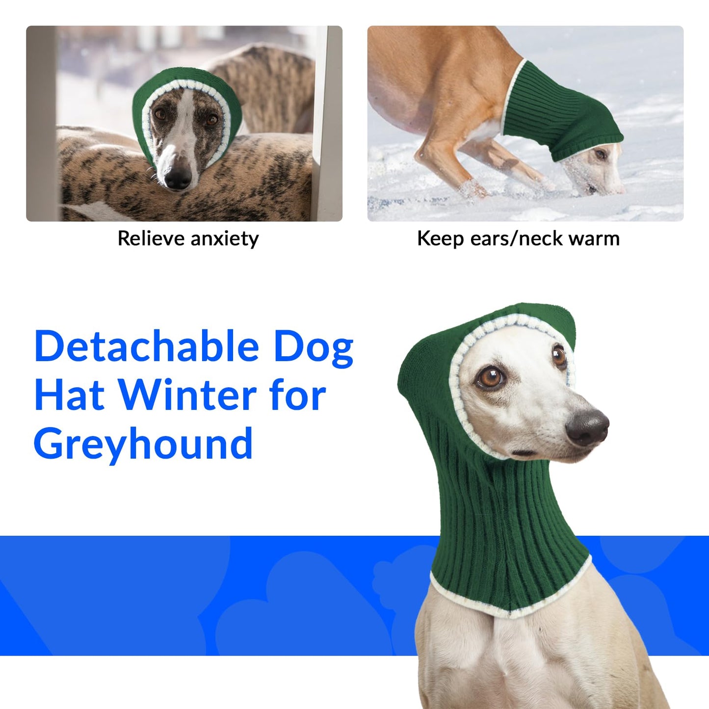 Abrigos Galgo Invierno Cálido, Suéter Cálido Sweater Galgo Ropa Galgo Invierno Jersey Galgo Español Jersey Perro Mediano(Verde Militar, L)