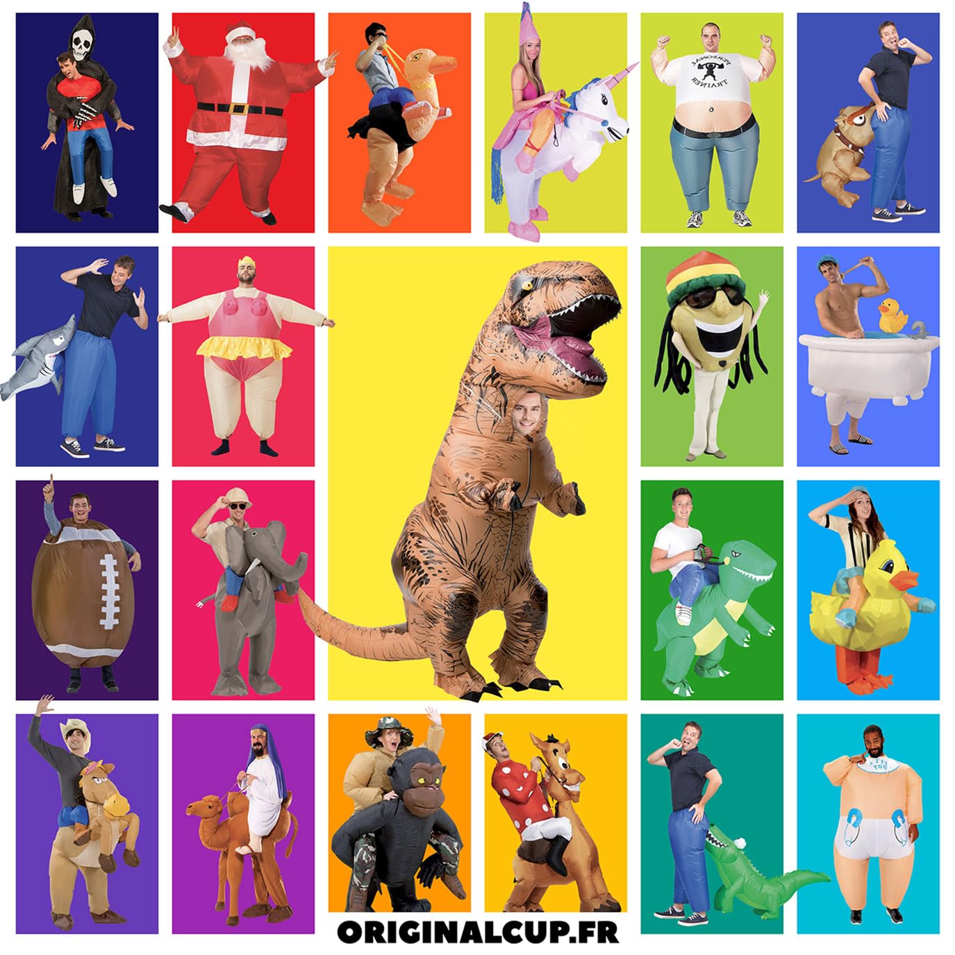 Disfraz de Halloween peculiar | Original | Tamaño adulto 160 a 190cm | Poliéster Cómodo | Resistente | Sistema de inflación incluido | OriginalCup