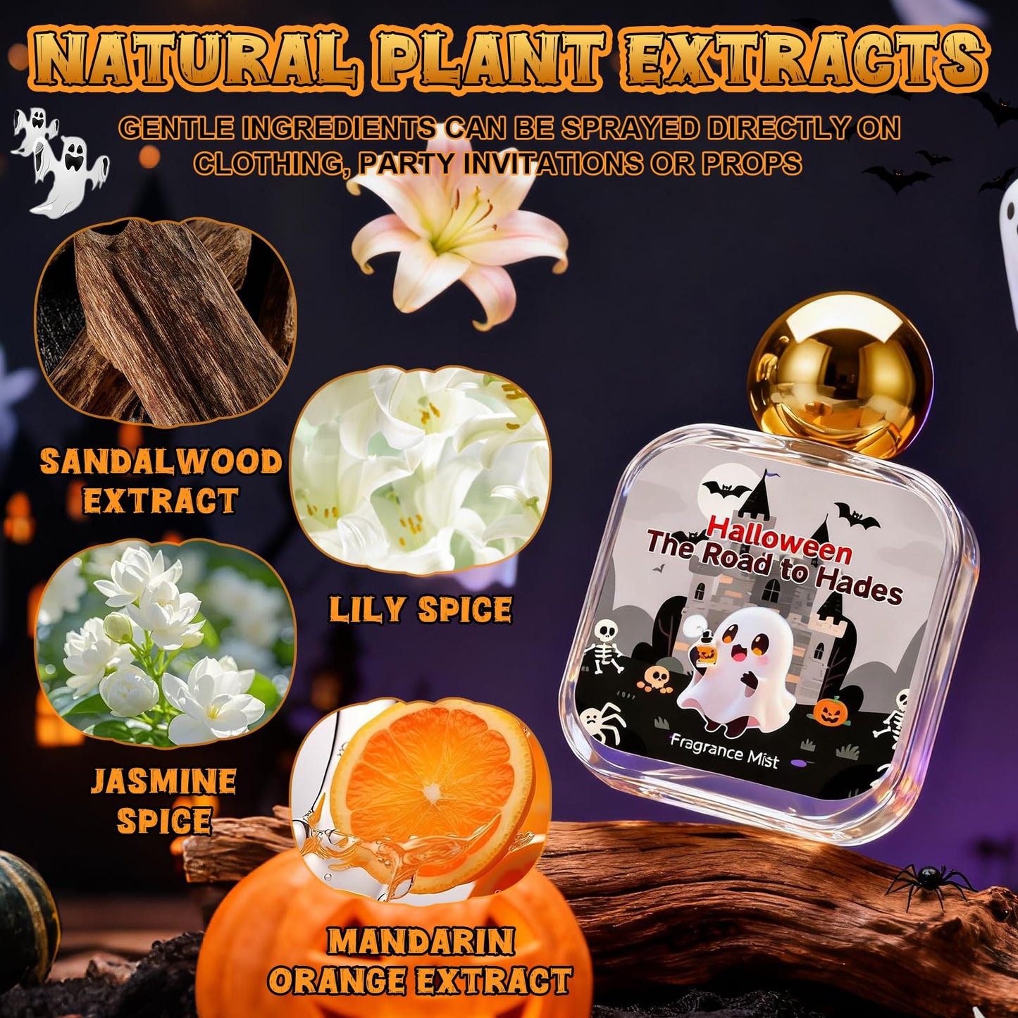 Halloween Perfume, Perfumes de Hombre, Halloween Perfume Mujer, Notas Amaderadas, Perfecto para halloween, Añade un Toque de Glamour, 50ml