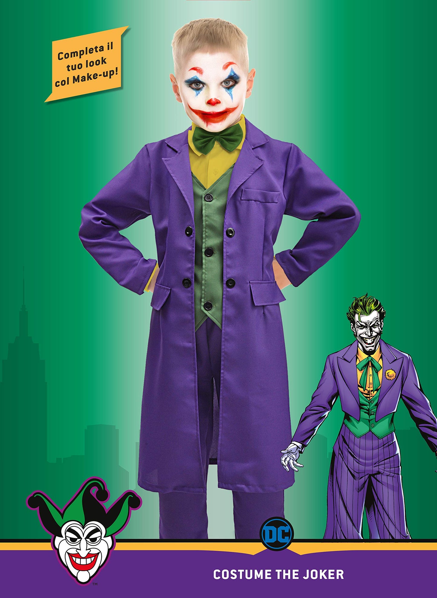 Disfraz de Joker Boy Original 11702.10-12 (Talla 10-12 Años)