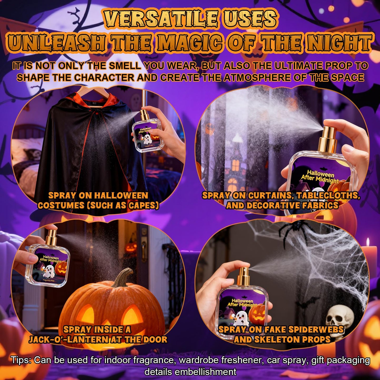 Halloween Perfume Mujer, Perfume de Halloween, Perfumes Mujer, Perfumes de Hombre, Limón Amaderado, Perfecto para halloween, Añade un Toque de Glamour, 50ml