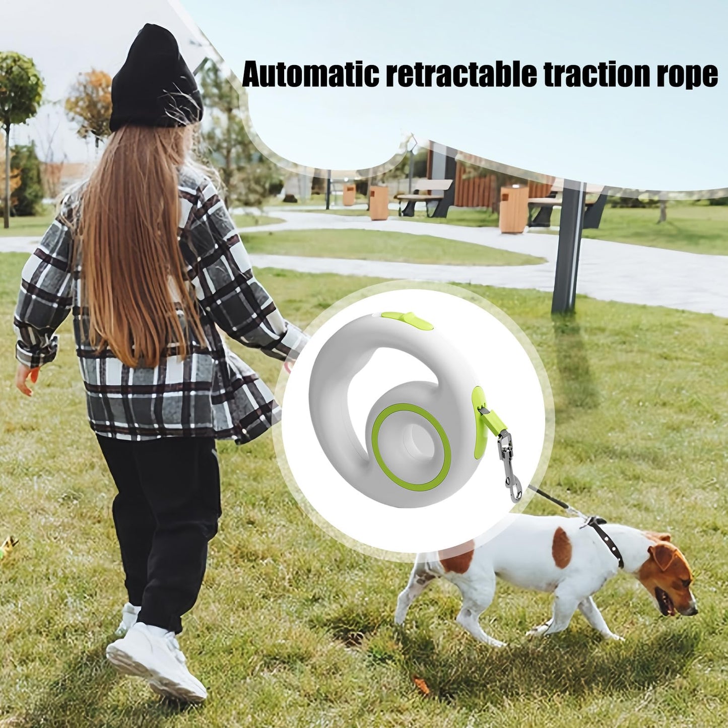 Correa Retráctil para Perros | Cuerda Extensible para Adiestramiento Y Paseos - Cuerda de Adiestramiento Antideslizante y Ergónomica, Resistente para Senderismo y Paseos Nocturnos