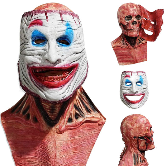 Doble Capa Magnética Terroríficas Máscaras de Halloween, Máscaras de Calavera y Máscaras de Payaso, Realistas y Espeluznantes Máscaras de Látex para Adultos Hombres y Mujeres