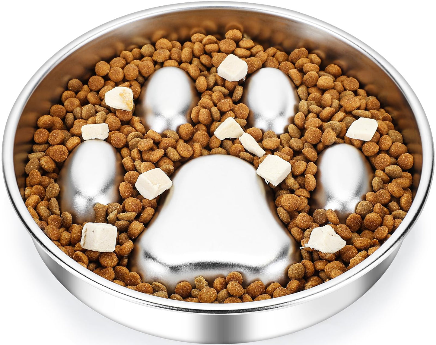 PETTOM Comedero para Perro Mascotas de Acero Inoxidable,Comedero Lento para Perros,Comedero Perro Antivoracidad para Mascotas Medianas y Grandes