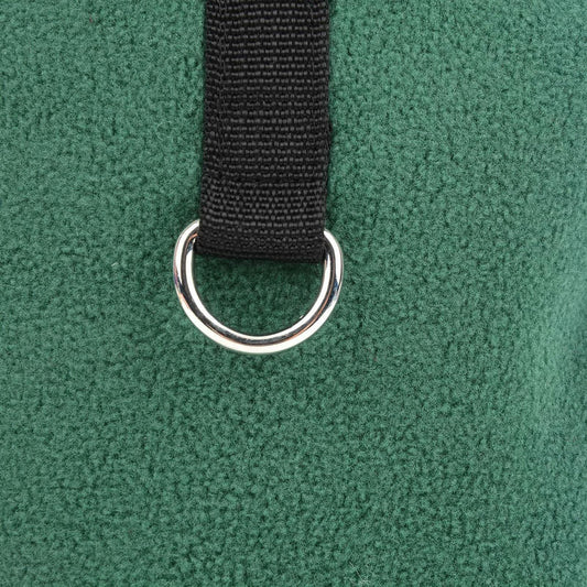 Abrigo Jersey de forro polar de color sólido con anillo para correa para perros pequeños, gatos, niños y niñas, Yorkshire, chihuahua, gatito, ropa de otoño e invierno, color verde
