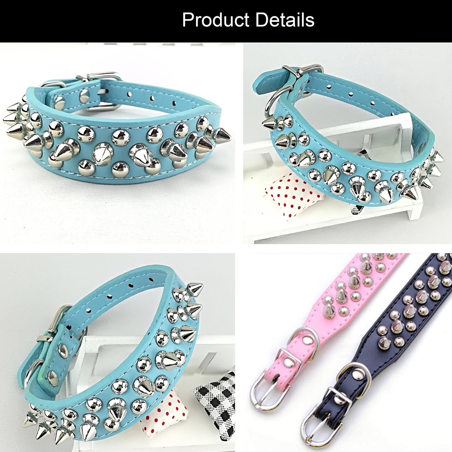 Collar de Perro Punk Collar de Perro Tachuelas Collar de Perro para Perros
